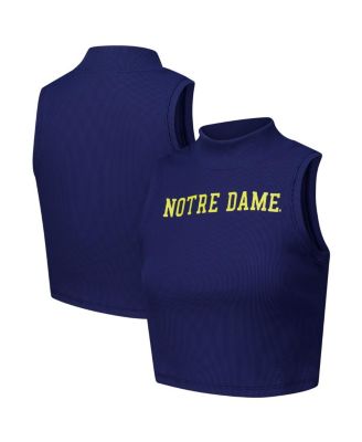 ZooZatz - Women's  Navy Notre Dame Fighting Irish Cropped Tank Top