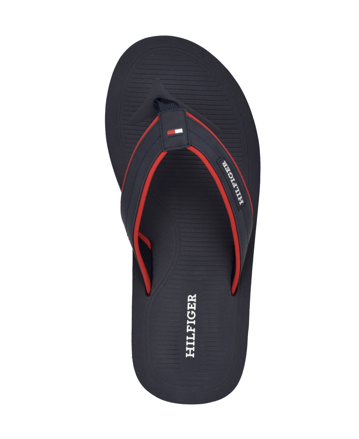 Tommy Hilfiger Men's Orlind Casual Fashion Flip Flops In Navy,red Multi