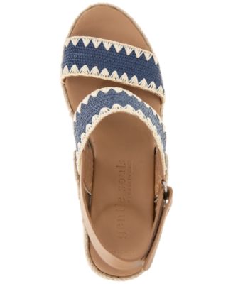 Women's Evora Stitched-Trim Wedge Sandals 
