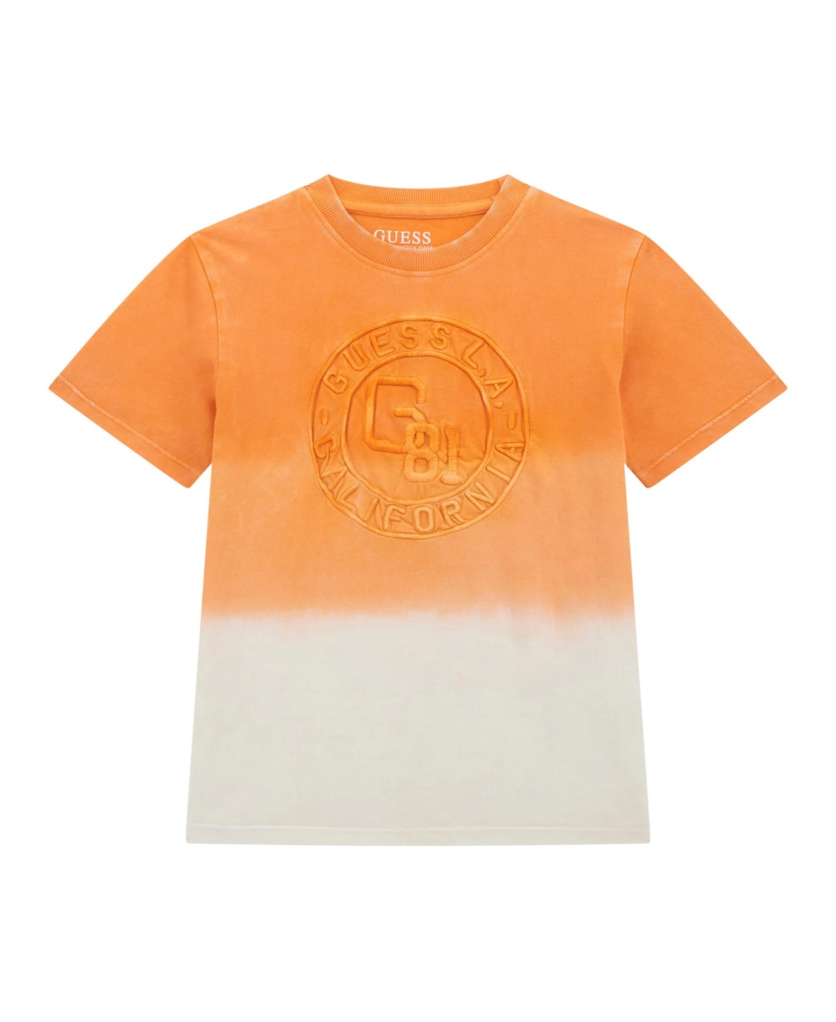 Guess Big Boys Dip Dye Short Sleeve T-shirt In Orange