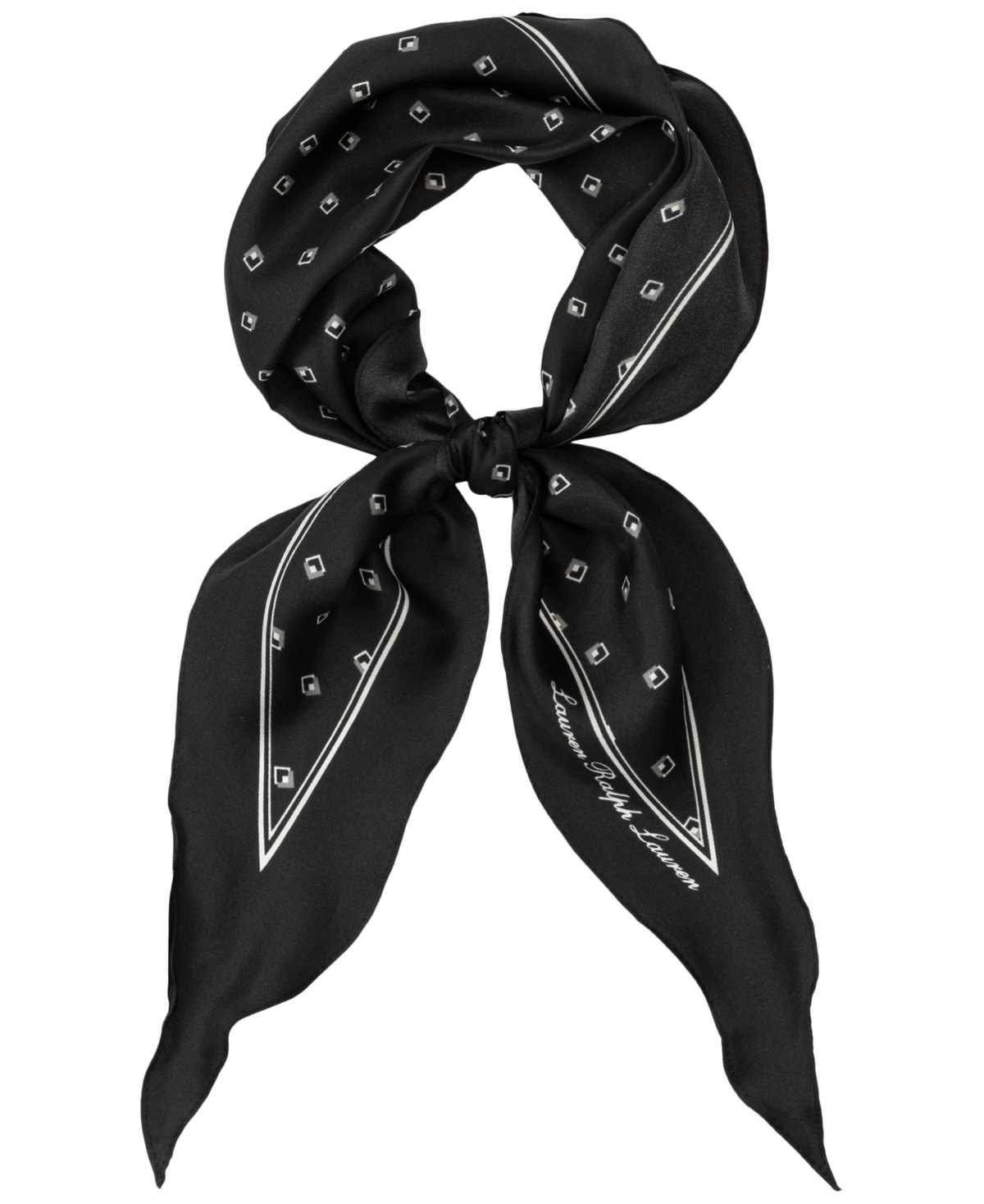 Geo Small Diamond Scarf - Black
