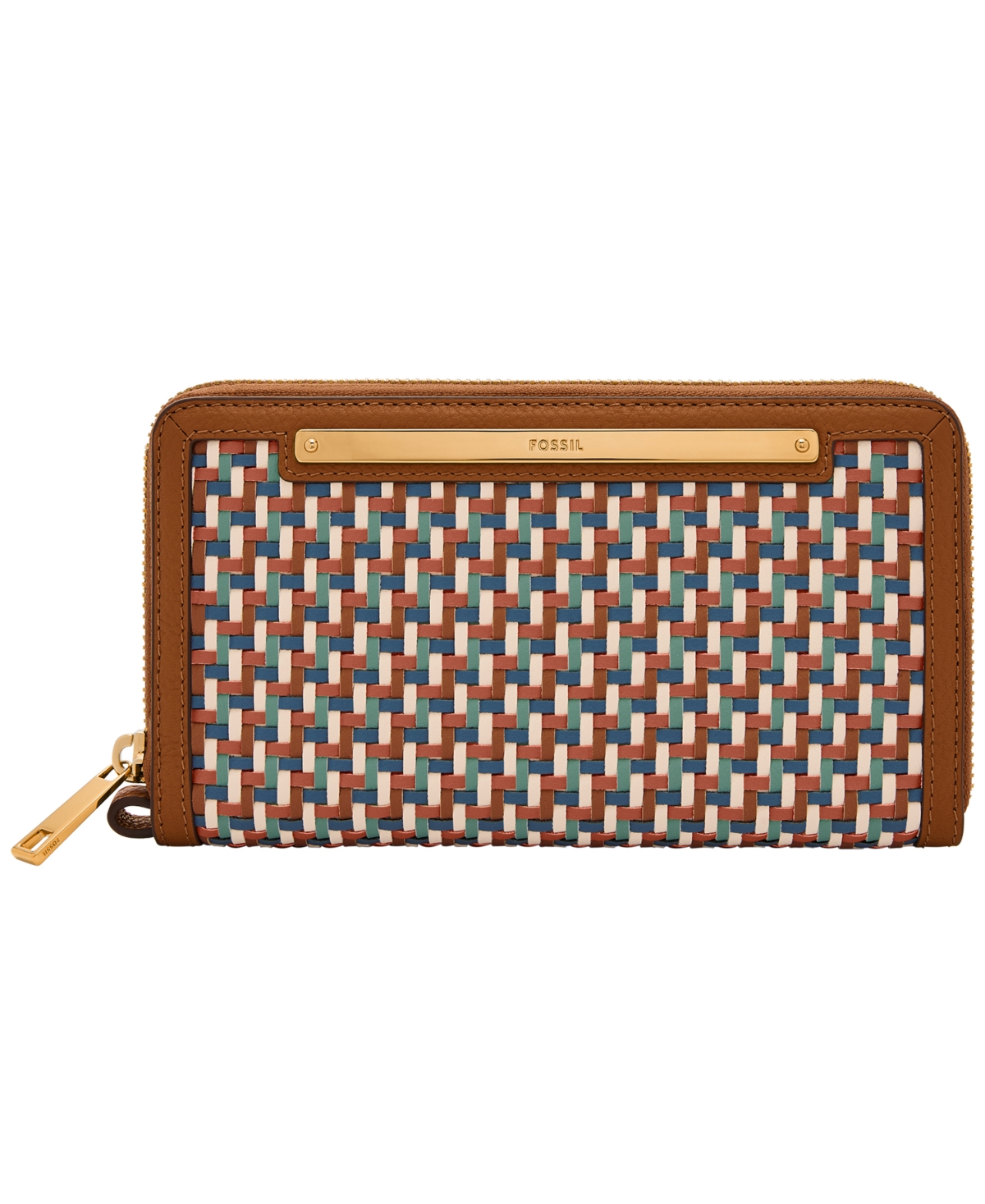 Liza Zip Around Clutch - Multi Woven