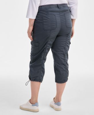 Plus Size Cargo Capri Pants