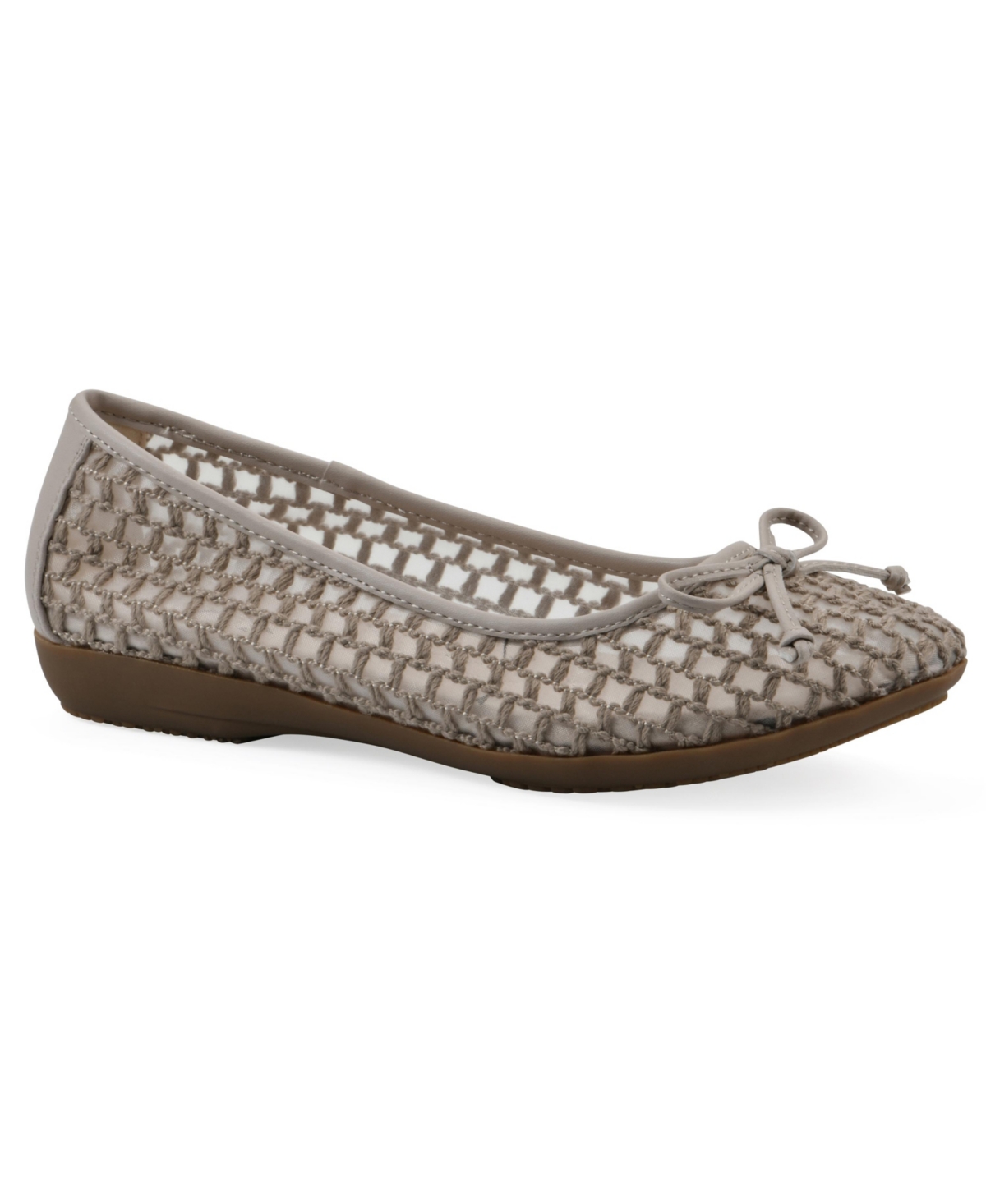 Cliffs By White Mountain Chelcy Mesh Ballet Flat In Taupe Mesh Fabric