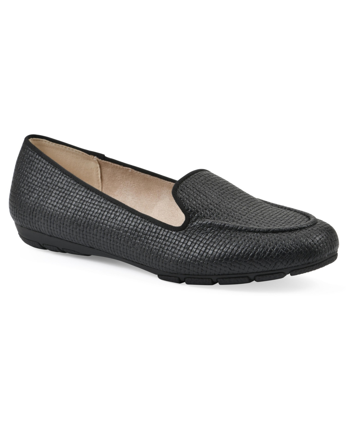 Cliffs By White Mountain Women's Gutsy Almond Toe Loafers In Black Raffia