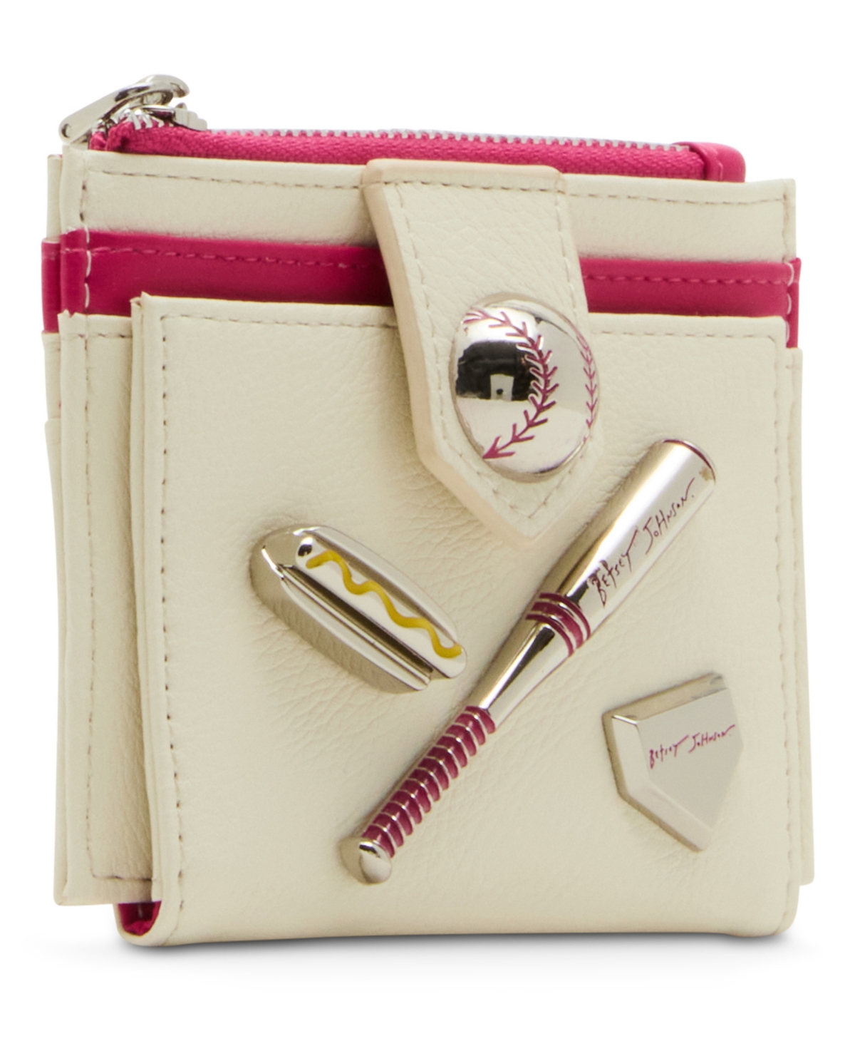 Betsey Johnson Hit Me Up Bifold Wallet In White