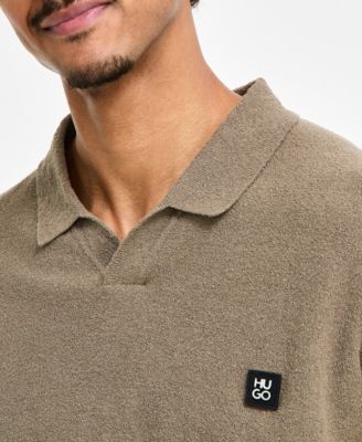 Men's Cotton-Blend Logo Relaxed Polo Sweater