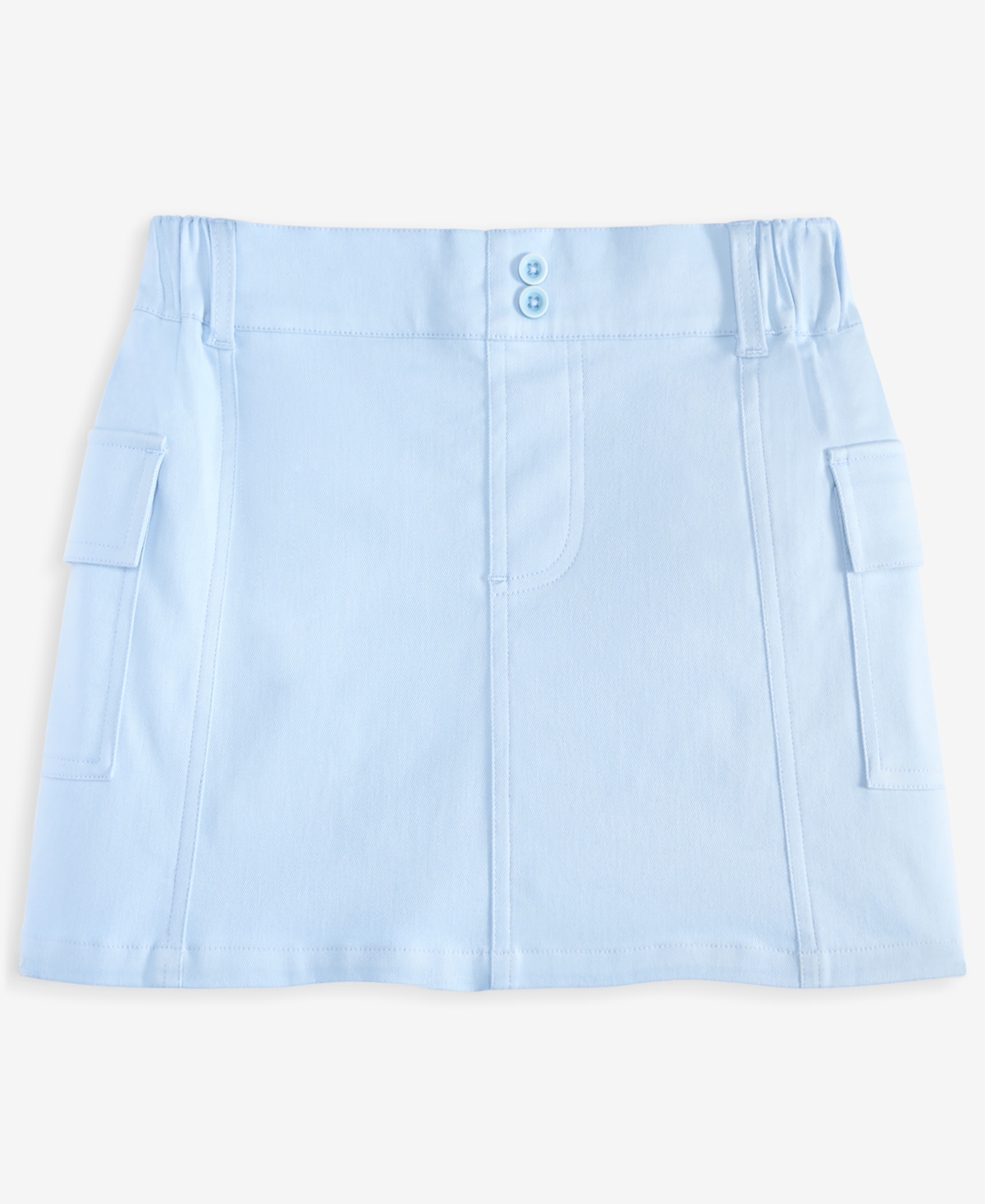 With Jules Big Girls Elastic Waist Cargo Skirt In Baby Blue