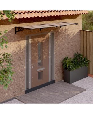 Door Canopy Black 94.1"x35.4" Polycarbonate
