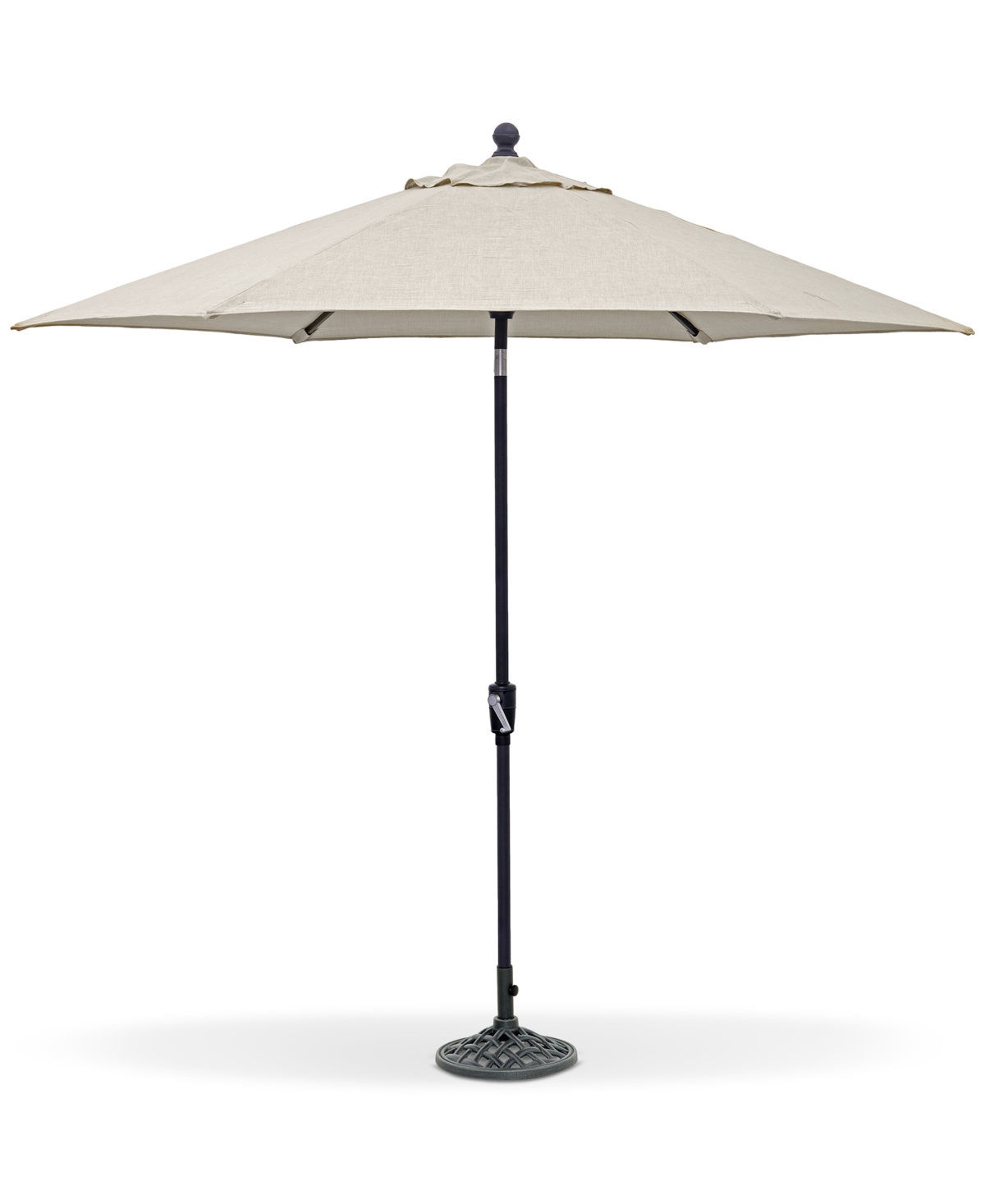 Agio Astaire Outdoor 9' Umbrella + Umbrella Base, Created For Macy's In Pearl White
