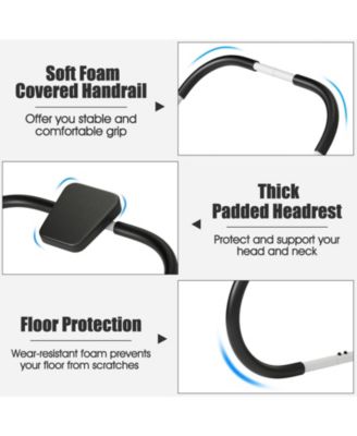 Portable AB Trainer with Headrest and Foam Handle for Office Home Gym