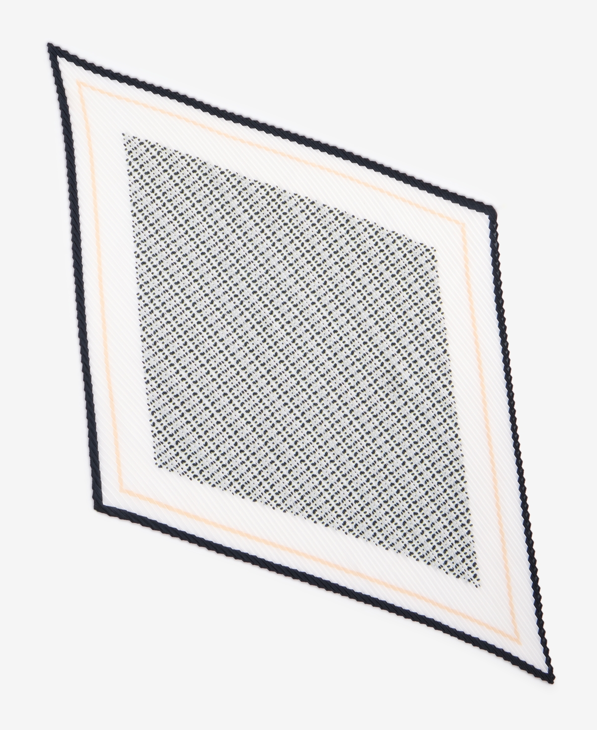 On 34th Pleated Geo-dot Square Scarf, Exclusively At Macy's In Black