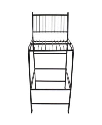 Indoor/Outdoor Furniture Steel Wire Bar-Height Dining Chair - Black