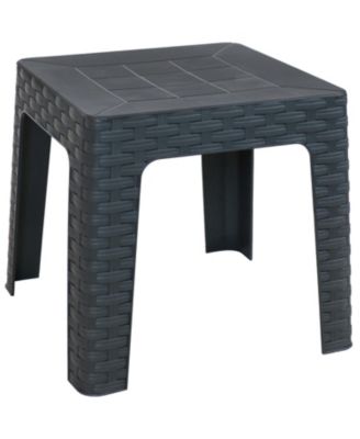 18" Square Polypropylene Indoor/Outdoor Patio Side Table