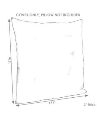 Indoor/Outdoor Weather-Resistant Polyester Square Decorative Pillow Cover Only with Zipper Closures