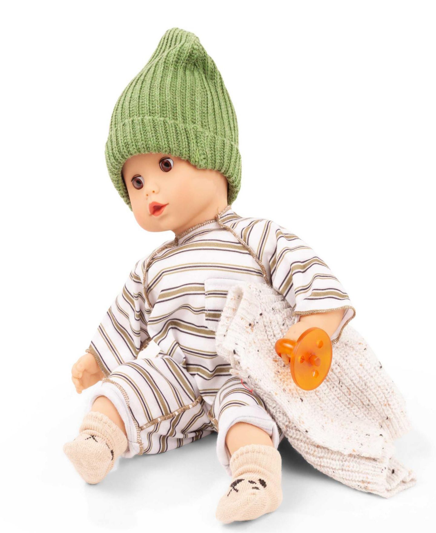 Кукла Gotz Muffin Baby Urban Stripes 13 дюймов с мягким телом и закрывающимися глазами — фото 3