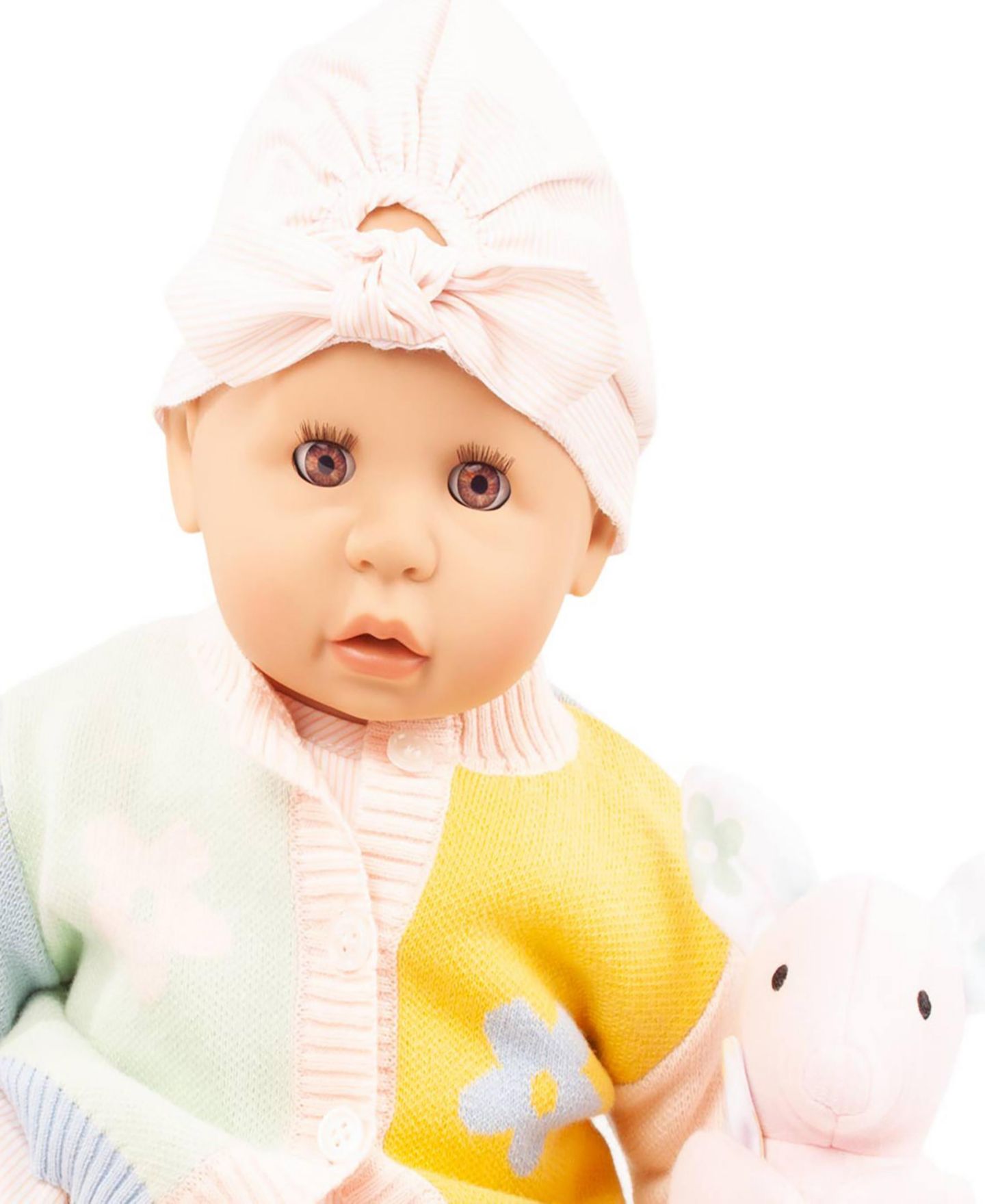 Детская кукла Gotz Cookie Colours 19" Baby Doll with Sleeping Eyes and Cuddle Toy, Ages 3+ — фото 5