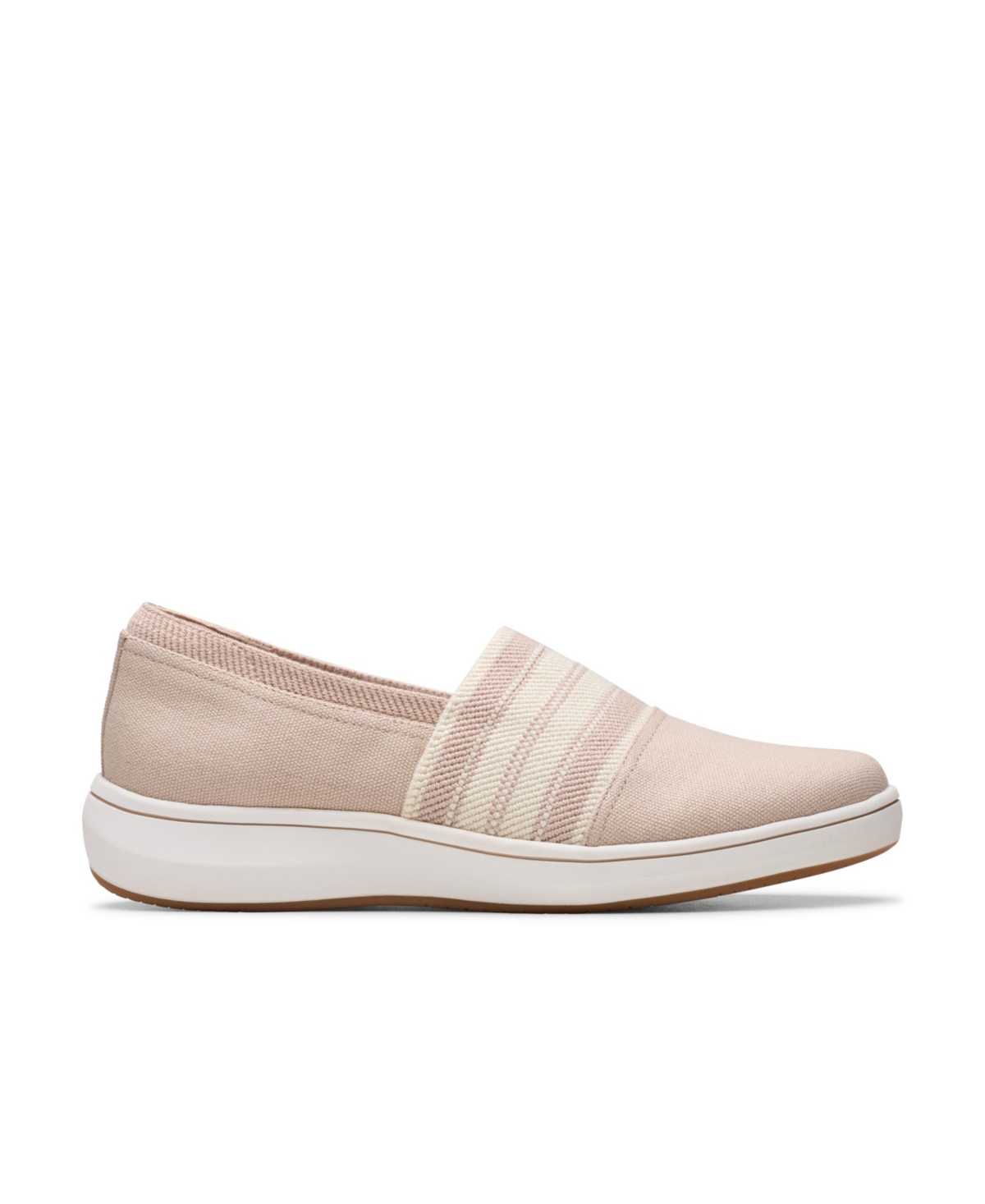 Clarks Cloudsteppers Women's Breeze Sky Mist Slip-on Shoes In Sand Textile
