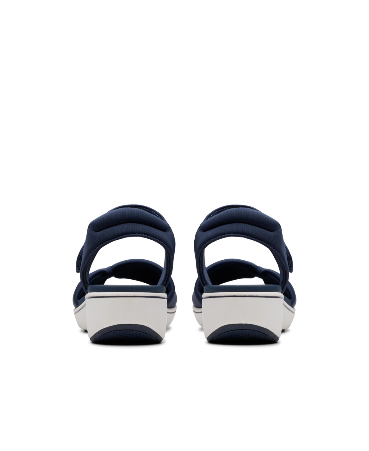 Clarks Cloudsteppers Women's Breeze Rae Sara Riptape Flat Sandals In Navy Textile