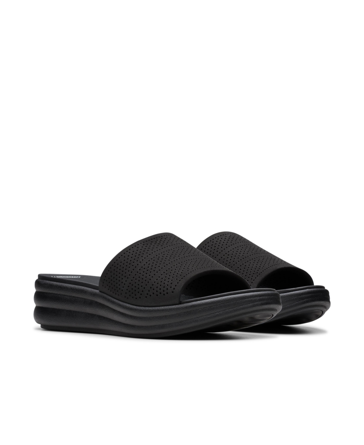 Clarks Cloudsteppers Women's Drift Twist Slip-on Flat Sandals In Black