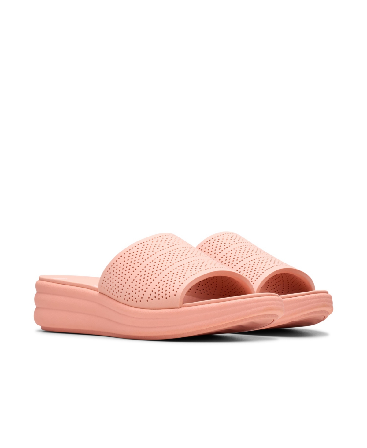 Clarks Cloudsteppers Women's Drift Twist Slip-on Flat Sandals In Peach