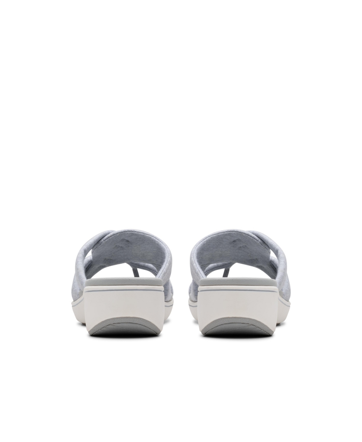 Clarks Cloudsteppers Women's Breeze Rae Cam Slip-on Flat Sandals In Light Gray Textile
