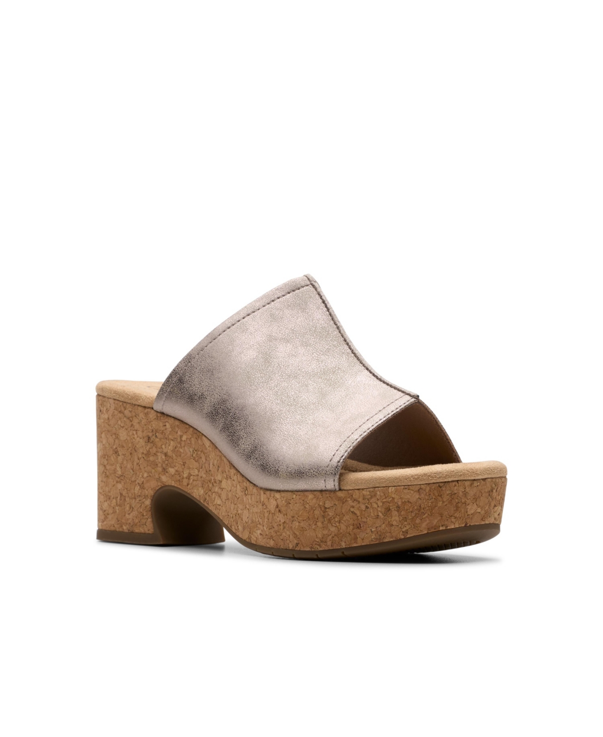 Clarks Collection Women's Nerisa Vine Wedge Sandals In Taupe Metallic