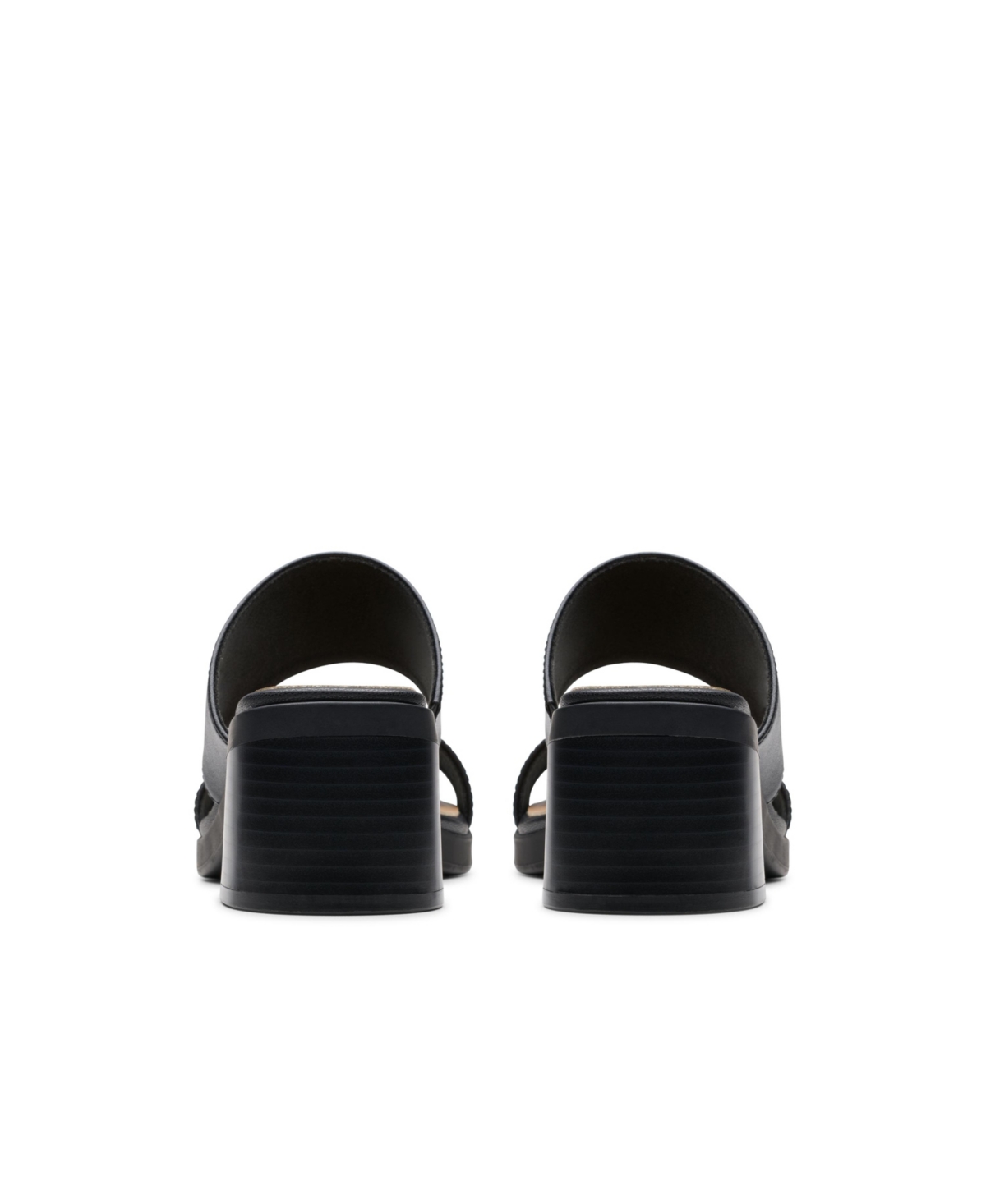 Clarks Collection Women's Jaylan Dusk Block Heel Sandals In Black Leather