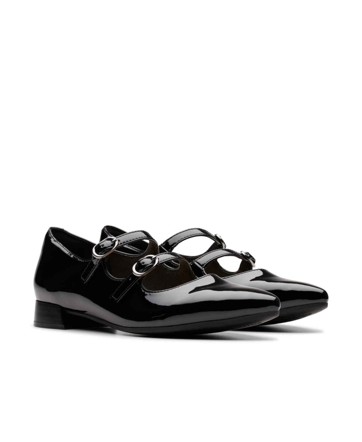 Clarks Collection Women's Natalyn Lane Pointy Toe Shoes In Black Patent