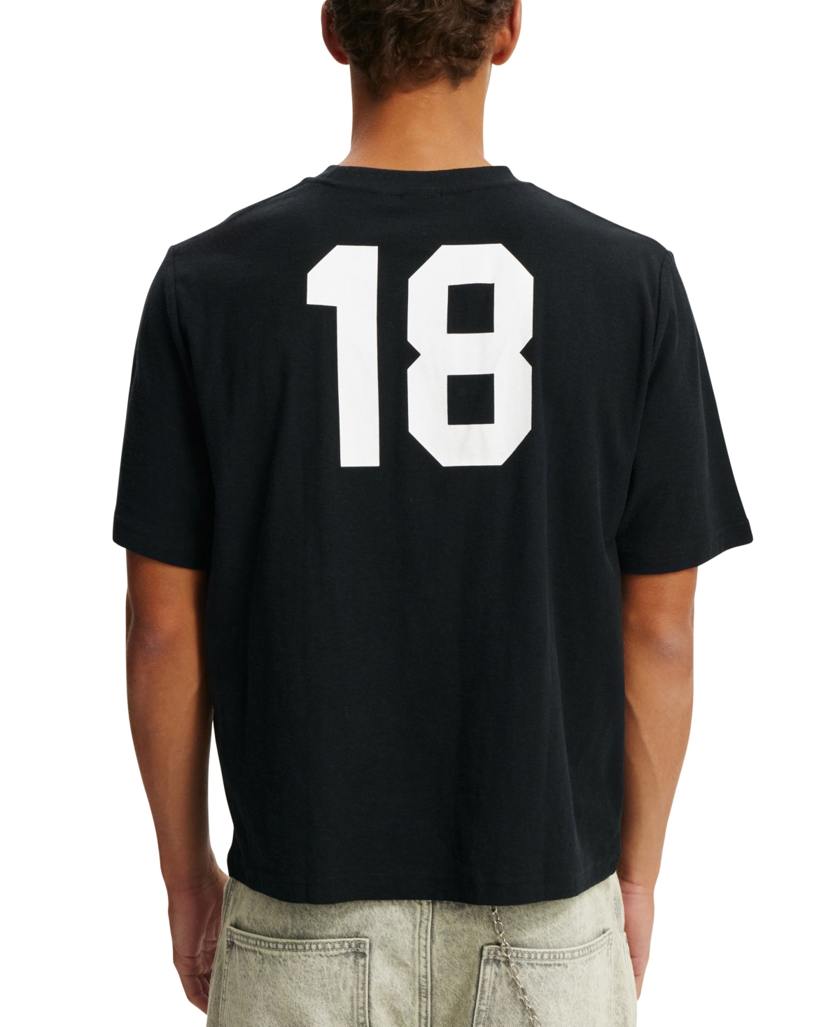 COTTON ON MEN'S CROPPED GRAPHIC T-SHIRT 
