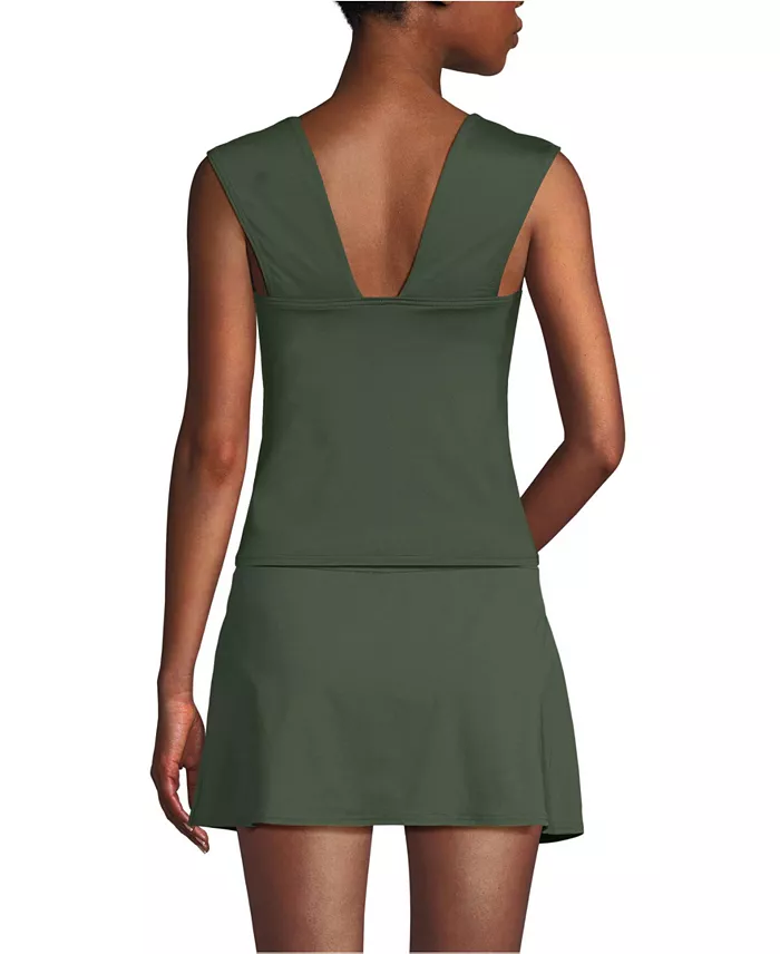 Women's Square Neck Underwire Tankini Top - thumbnail 3