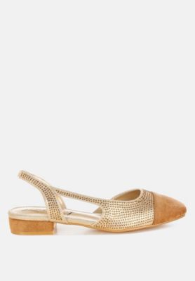 Womens Rerita Rhinestone-Studded Glitter Sandals