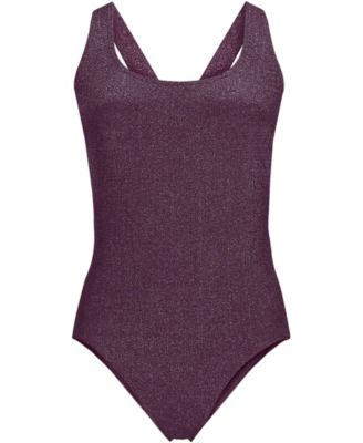 Women's Chlorine Resistant Shine X-Back High Leg Soft Cup Tugless One Piece Swimsuit