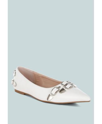 Womens Golini Belt Buckle Detail Ballerinas
