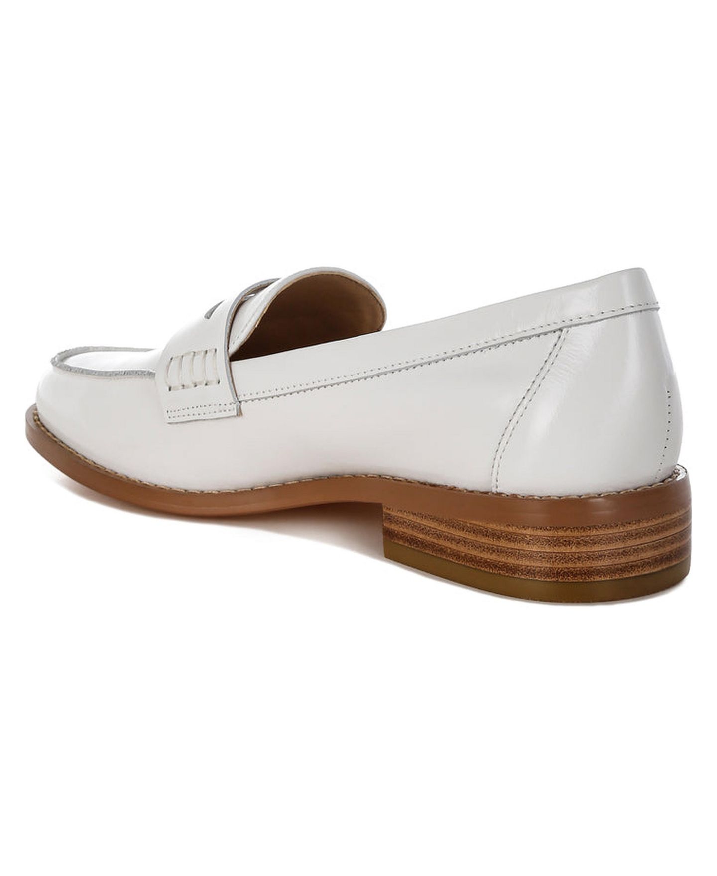 Женские туфли Rag & Co Roxana Real Leather Penny Strap, цвет: Белый — фото 3