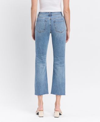 Women's High Rise Crop Straight Jeans