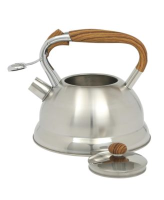 Woodmont 2-Quart Stainless Steel Tea Kettle w/ Wood Handle