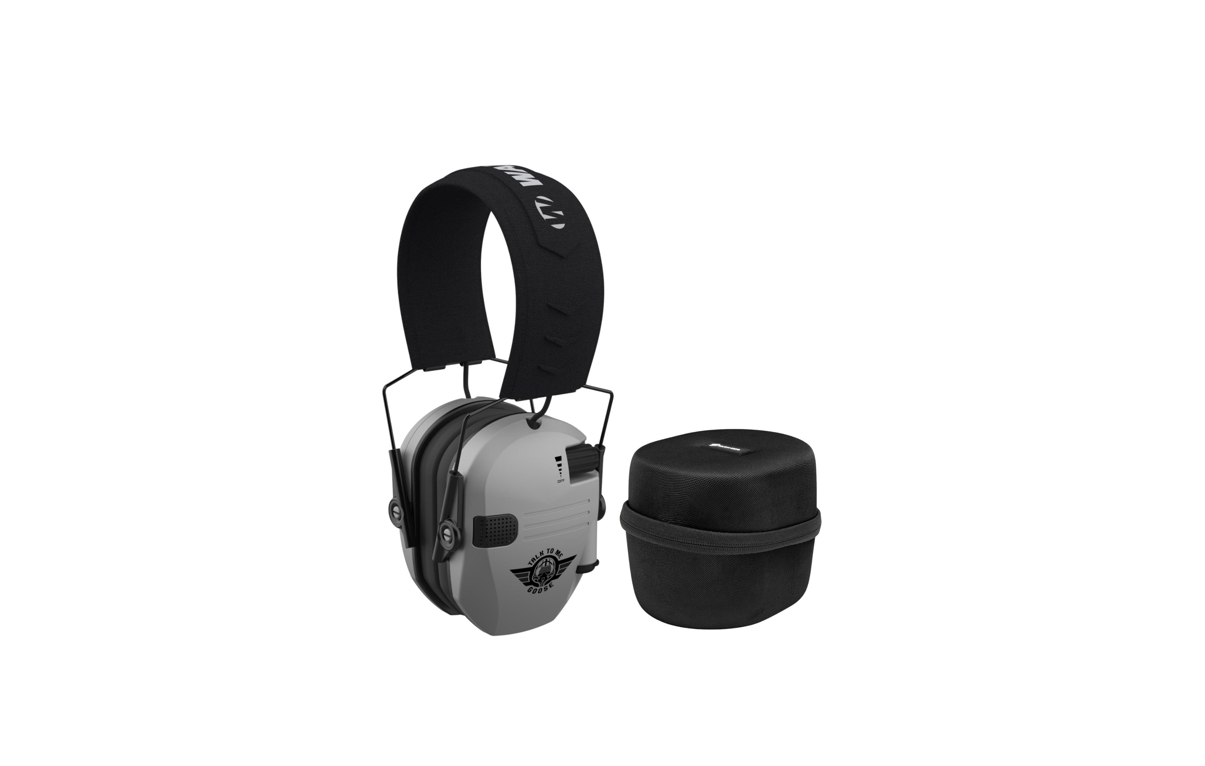 Walkers Razor Electric Slim (Talk to Me Goose Gray) Earmuffs w/Protective Case