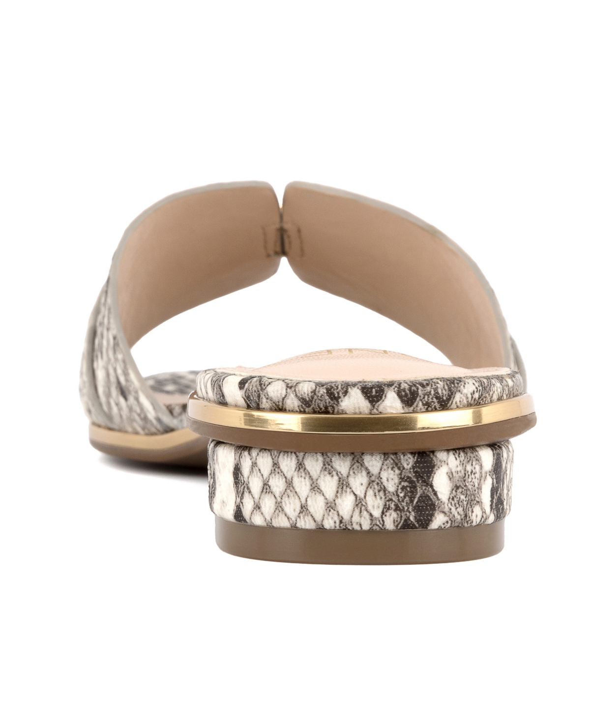 Jones New York Women's Vivell Slip On Square Toe Flat Sandals In Snake