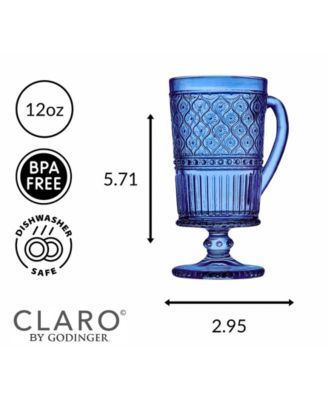 Claro Footed Mug, Set of 4
