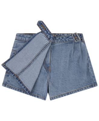 Big Girls High Rise Cargo Denim Skort