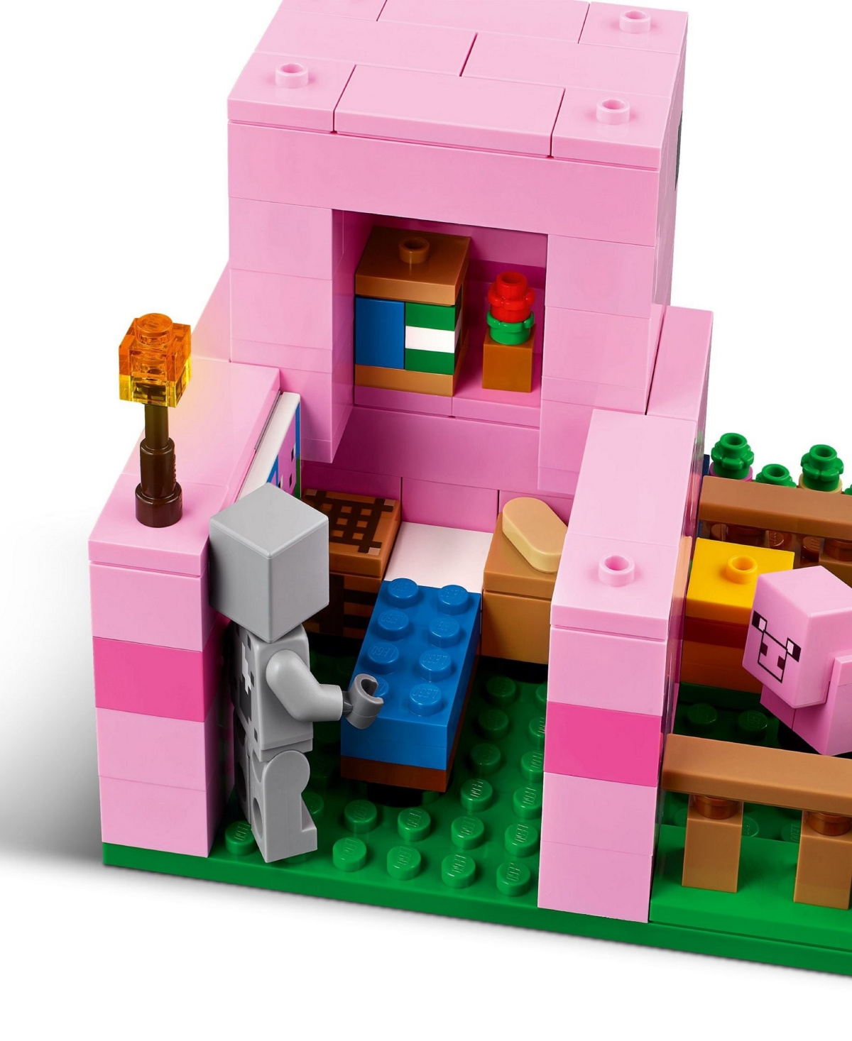 Shop Lego Minecraft The Baby Pig House Building Toy 21268, 238 Pieces In Multicolor