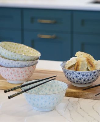 16 oz. Japanese Porcelain Bowls, Set of 5