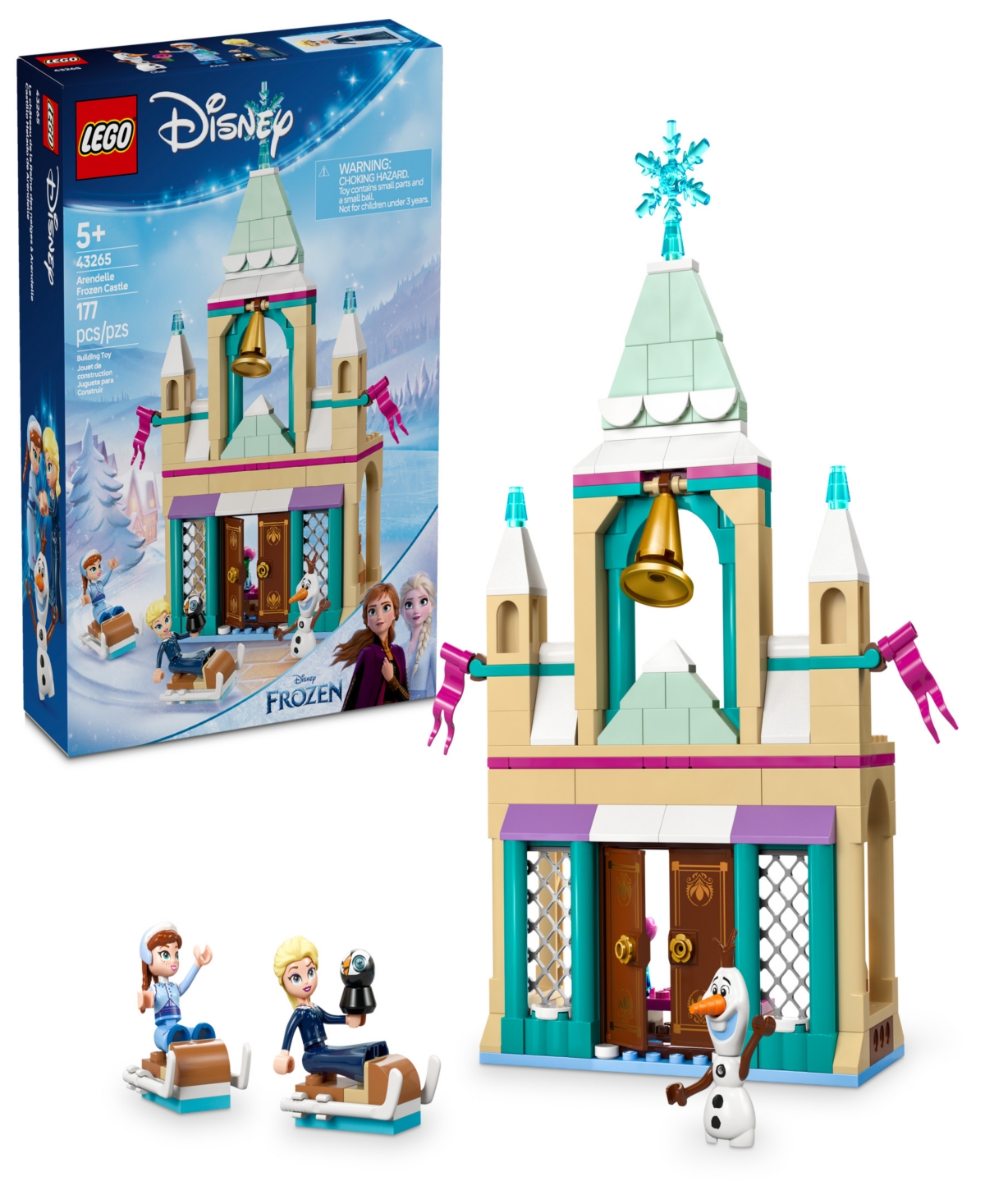 LEGO DISNEY FROZEN ARENDELLE FROZEN CASTLE BUILDING TOY 43265, 177 PIECES 