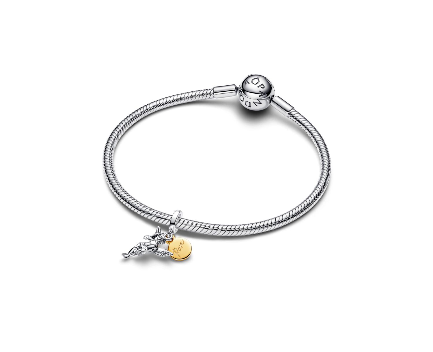 Two Tone Cupid Dangle Charms