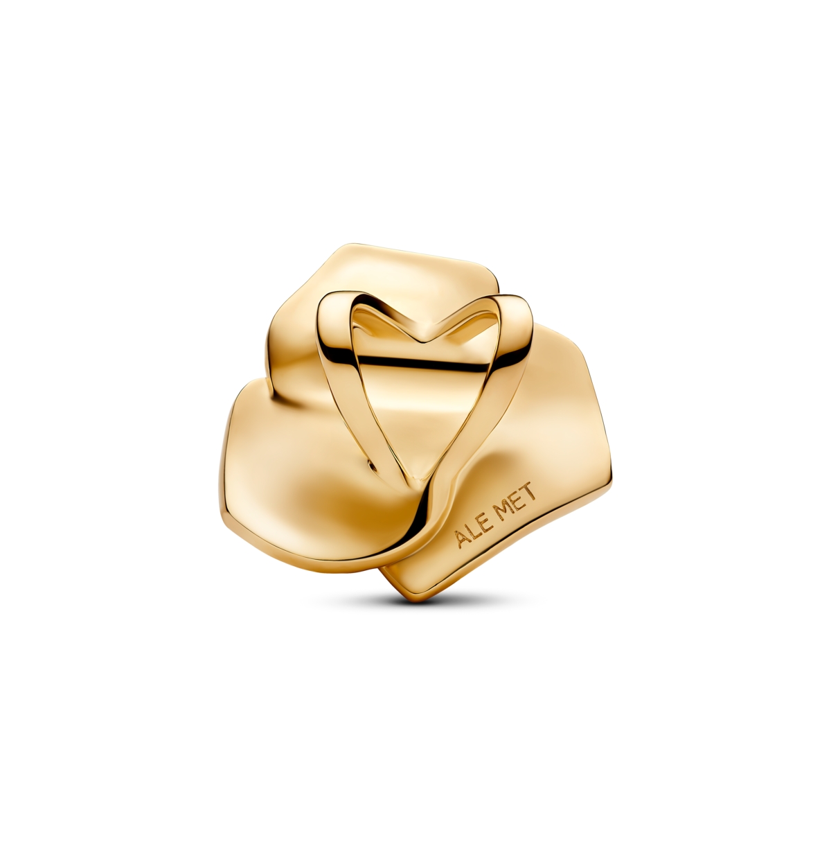 Pandora 14k Gold Plated Rose Bloom Oversized Charms In Gold Plated