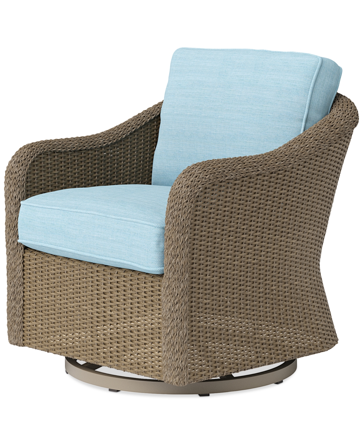 Agio Sonetta Outdoor Swivel Chair In Spa Light Blue