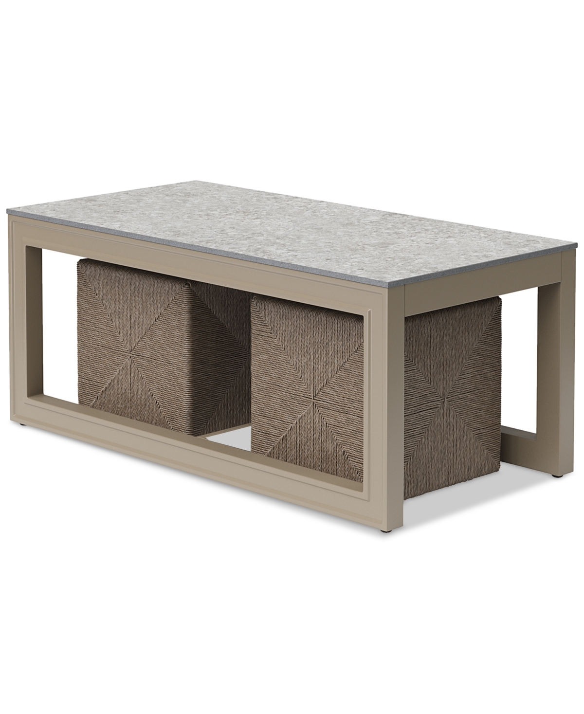 AGIO SONETTA OUTDOOR SEATING 3PC SET (COFFEE TABLE & 2 CUBES), CREATED FOR MACY'S 