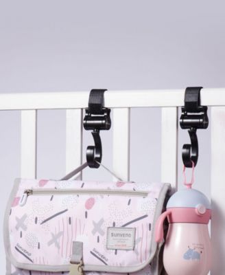 Baby Stroller Hooks with Velcro Straps Set of 2