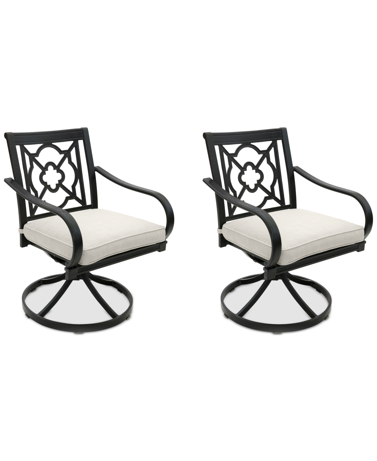 Agio St Croix Outdoor 2-pc Swivel Chair Bundle Set In Pearl White